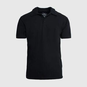 TRUE CLASSIC Black Short Sleeve Polo